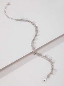 imoli 1 Stück Mehrlagige Fußkette Modisch Zinklegierung, Scheibe Anhänger, Für Frauen Für Tägliche Dekoration