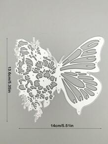 1pc Large Butterfly Flower Shaped Metal Cutting Die - Silver - View 2