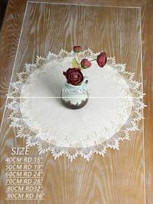 1 pieza con bordado de flor pequeño lado mesa poliéster mesa para Vajilla - Multicolor - Ver 2