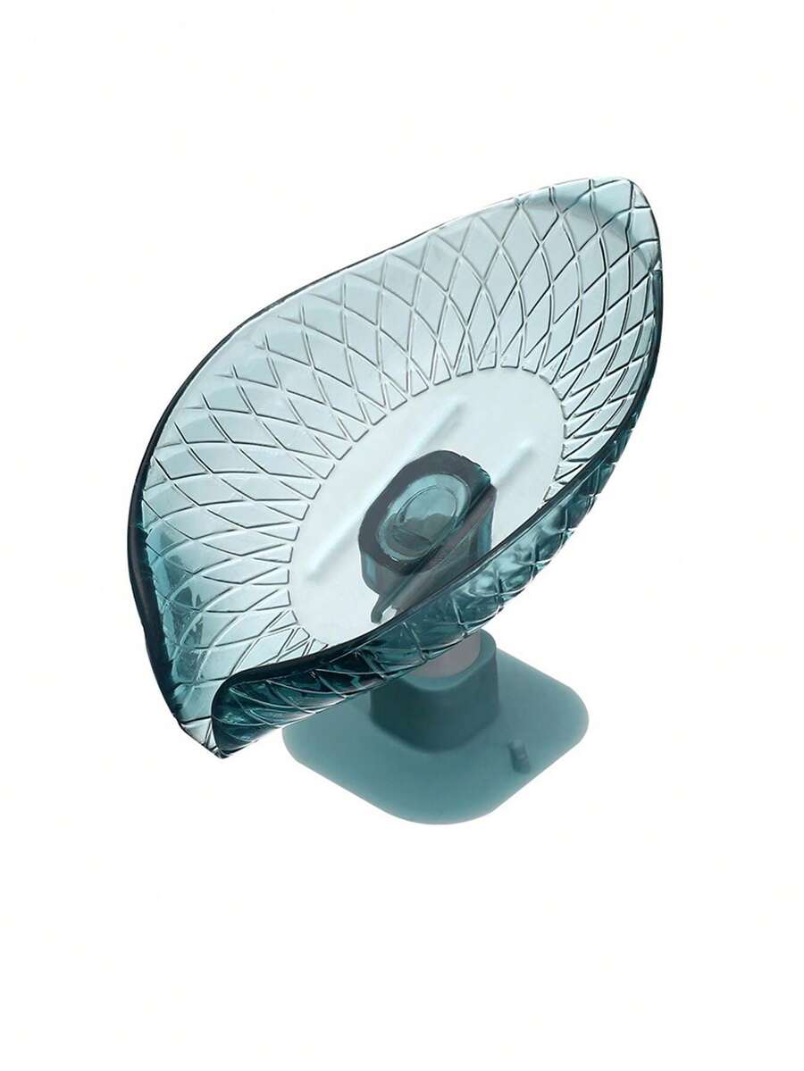 1pc Plain Soap Holder, Blue ABS Soap Box, For Bathroom - Blue - View 1