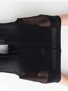 1 quần bó bó màu đen ôm vừa vặn, quần tất mỏng có khóa kéo cho nữ, mùa xuân/hè - màu đen - Xem 2