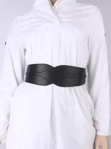 1入女裝街頭風鈕扣休閒腰帶，適用於日常生活