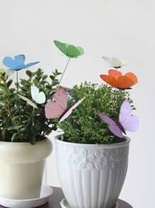 10pcs Butterfly Shaped Decorative Garden Stake - Multicolor - View 3