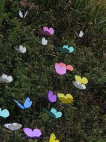 10pcs Butterfly Shaped Decorative Garden Stake - Multicolor - View 9