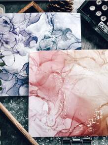 12 piezas Papel material con estampado de mármol - Multicolor - Ver 7