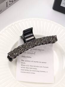 2 cái Phụ nữ Trang trí Rhinestone Vuốt tóc quyến rũ để trang trí tóc - màu đen - Xem 2