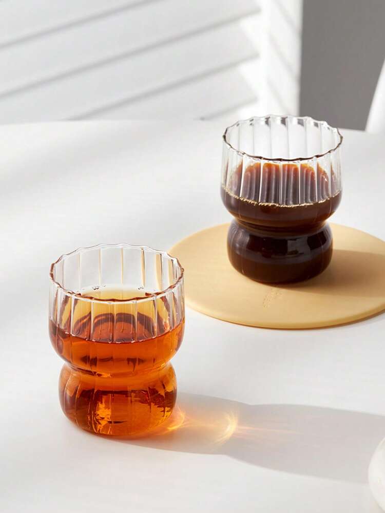 1pc Clear Coffee Cup, Simple Clear Glass Coffee Cup For Dinner Table