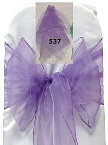 25pcs Plain Color Chair Sash, Modern Chair Decoration Sash For Wedding, Party, Holiday - Mauve Purple - View 2