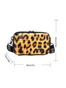 Mini Box Bag Leopard Print Adjustable Strap, Clear Bag - Multicolor - View 5