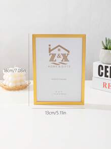 1 pieza Marco para fotos color dorado estilo simple - Dorado - Ver 3