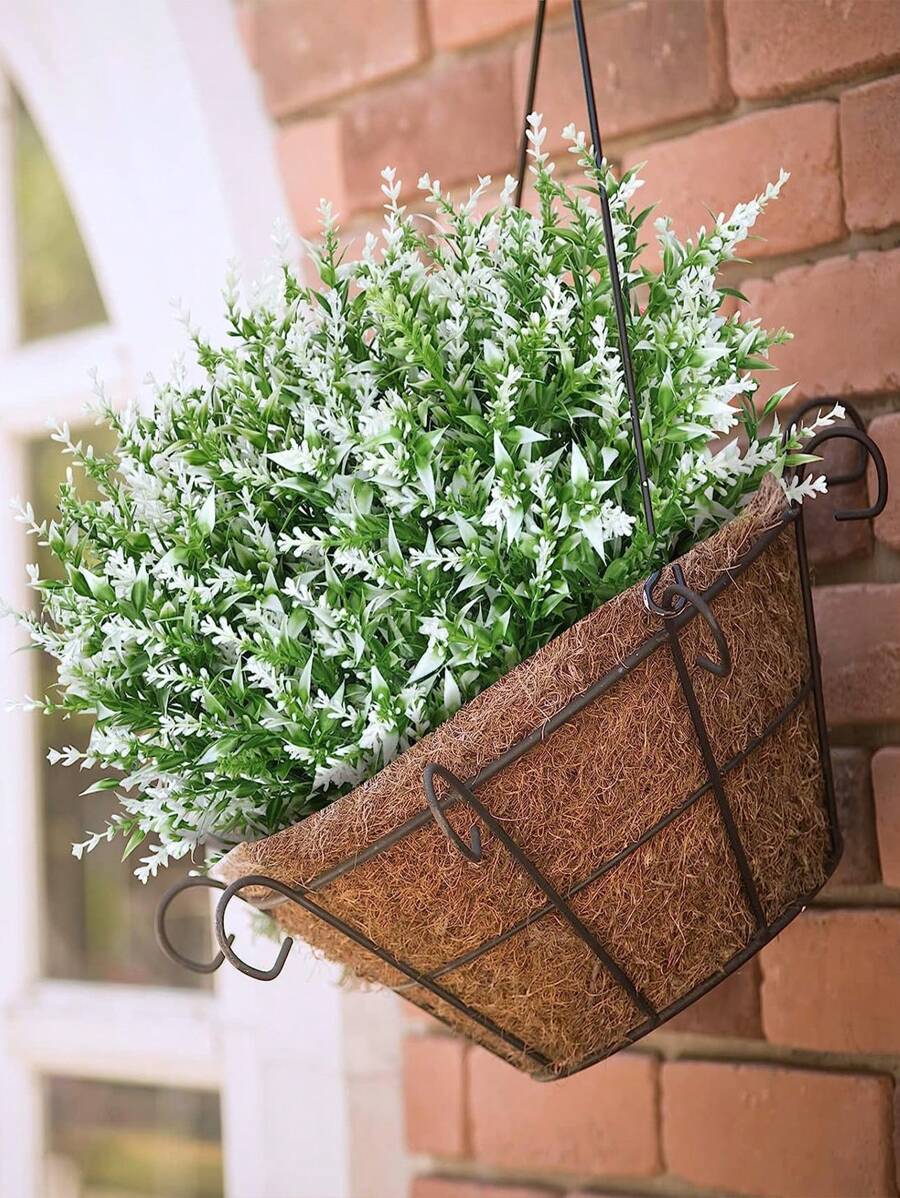 1pc Artificial Plant, Simple Plastic Fake Plant For Indoor And Outdoor - Green - View 1