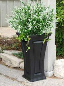 1pc Artificial Plant, Simple Plastic Fake Plant For Indoor And Outdoor - Green - View 4