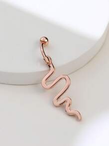 Vòng bụng trang trí hình rắn đính đá Zirconia - Hoa hồng vàng - Xem 5