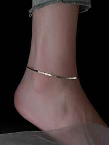 Nooxian Vòng chân chuỗi tối giản - Bạc - Xem 4