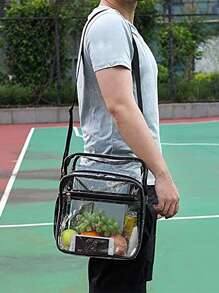 Clear Bag Stadium Approved, Clear Crossbody Messenger Shoulder Bag With Adjustable Strap For Concerts, Sports Events, Stadium Approved 12 X 12 X 6 Clear Transparent Purse Bag For Concerts Sports Events Festivals ,Fashionable Transparent, Clear Waterproof Bag For Women, Perfect For Summer, Vacation & Beach, Waterproof, Sandproof Transparent Bag, Beach Sports Picnic Snacks Clear Purse For Women