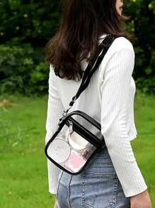 Túi trong suốt Stadium được chấp thuận cho công việc và du lịch kinh doanh dành cho phụ nữ, Túi đeo vai trong suốt, Túi đựng ví trong suốt Stadium 12 X 12 X 6 cho các buổi hòa nhạc, sự kiện thể thao, lễ hội, nhẹ, thời trang cho nhân viên văn phòng, trường đại học, công sở, kinh doanh, đi làm, văn phòng, kỷ niệm, làm quà tặng sinh nhật, quà tặng ngày lễ tình nhân, quà tặng, trong suốt thời trang, túi chống thấm nước trong suốt dành cho phụ nữ, cho mùa hè, kỳ nghỉ và bãi biển, hoàn hảo cho lễ hội âm nhạc - màu đen - Xem 2