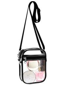 Túi trong suốt Stadium được chấp thuận cho công việc và du lịch kinh doanh dành cho phụ nữ, Túi đeo vai trong suốt, Túi đựng ví trong suốt Stadium 12 X 12 X 6 cho các buổi hòa nhạc, sự kiện thể thao, lễ hội, nhẹ, thời trang cho nhân viên văn phòng, trường đại học, công sở, kinh doanh, đi làm, văn phòng, kỷ niệm, làm quà tặng sinh nhật, quà tặng ngày lễ tình nhân, quà tặng, trong suốt thời trang, túi chống thấm nước trong suốt dành cho phụ nữ, cho mùa hè, kỳ nghỉ và bãi biển, hoàn hảo cho lễ hội âm nhạc - màu đen - Xem 3