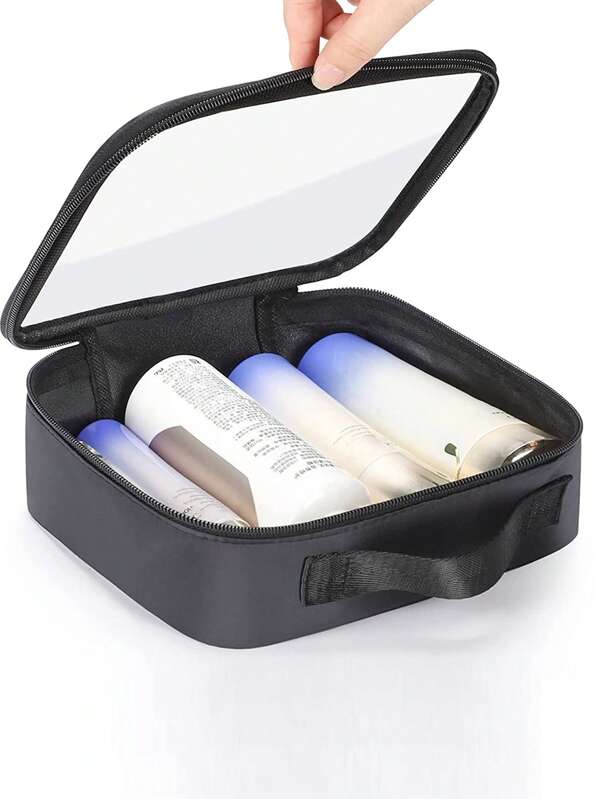 Clear Zipper Beauty Set Makeup Bag Transparent PVC Cosmetic Bag Portable Travel Organizer Waterproof Cruise Essential Waterproof Men Toiletry Bag Beach Bag Beach Essentials Beach Towel Organizer Beach Accessories Beach Stuff Holiday Bag Holiday Essentials For Summer For Vacation