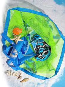 Borsa organizzatrice con bordi a contrasto in poliestere per spiaggia, scuola, grande capacità, impermeabile, leggera, portatile, pieghevole, per ragazze adolescenti, donne, studentesse universitarie, insegnanti, ragazzi e uomini, perfetta per ufficio, università, scuola elementare, scuola media, scuola superiore, lavoro, affari, pendolari, all'aperto, viaggi, uscite, stadio, sport, shopping, vacanza, spiaggia. - Verde - Visualizzare 4