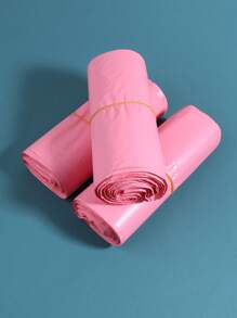 100 Cái Túi Đóng Gói Tự Dính Màu Trơn, Túi Đóng Gói Đa Năng Đơn Giản Cho Văn Phòng, Trường Học, Sinh Viên - Hồng - Xem 1