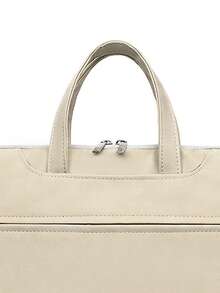 Large Capacity Waterproof Laptop Bag - Beige - View 4