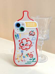 Floral Pattern Clear Phone Case