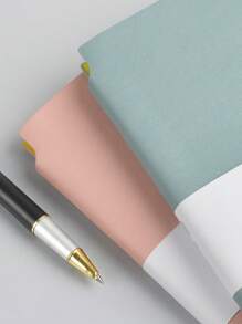 1 Màu Trơn Sổ Tay Mini, Di Động Đơn Giản Tạp Chí Sổ Tay Dành Cho Học Sinh, Văn Phòng - Hồng - Xem 6