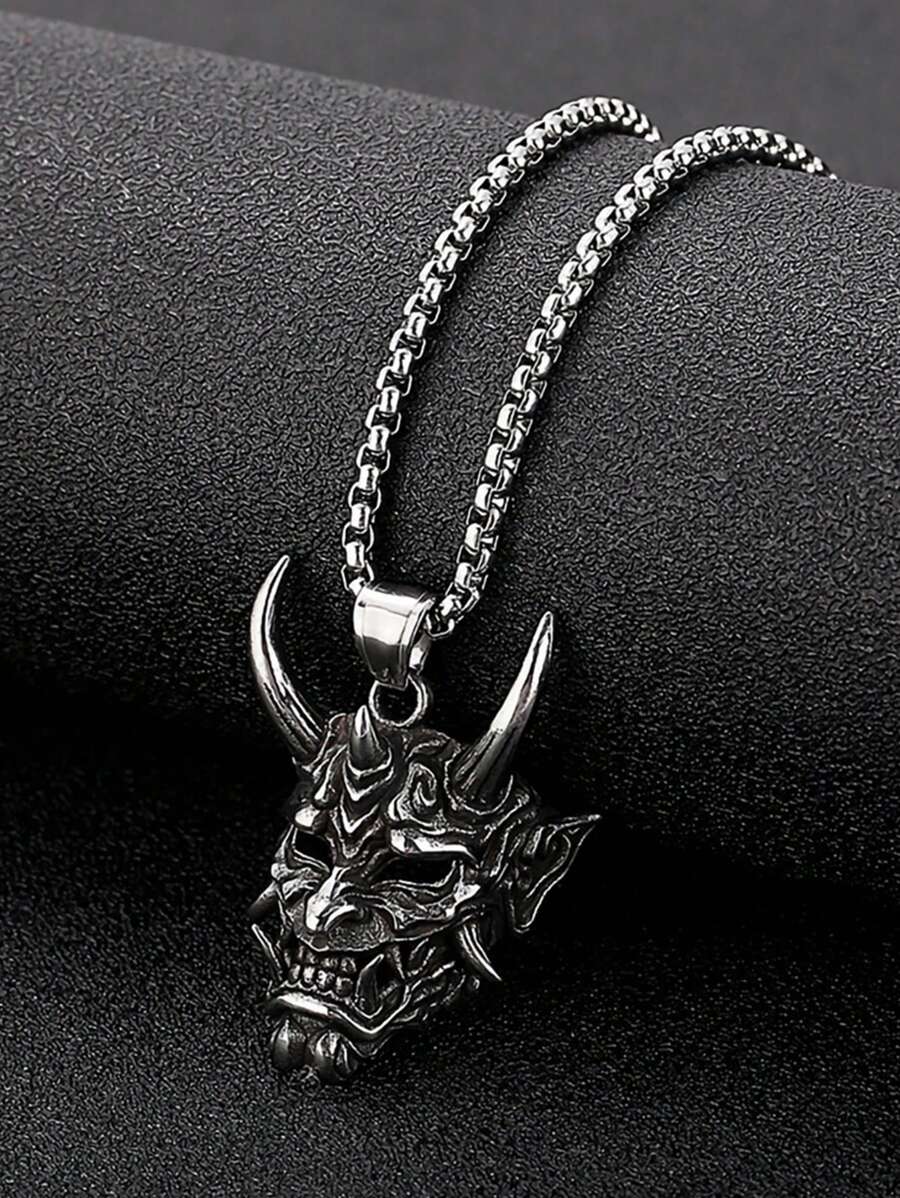 1pc Punk Monster Pendant Necklace For Men For Daily Decoration