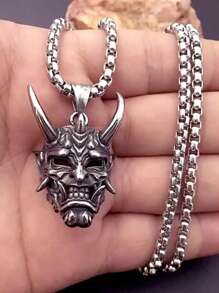 1pc Punk Monster Pendant Necklace For Men For Daily Decoration