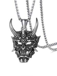 1pc Punk Monster Pendant Necklace For Men For Daily Decoration