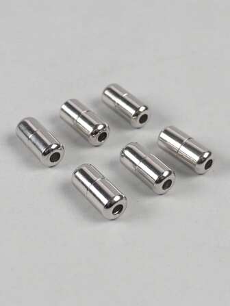 6pcs Free Lace Buckles, Aluminum Alloy Fashion Shoelaces Accessories For Sneakers, Women Men Trainers Running Shoes, Asual Shoes,White Shoes