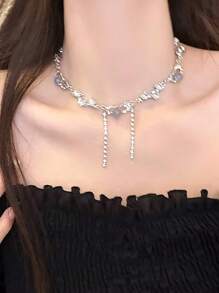 1 Chuỗi Trang Trí Đính Đá Cubic Zirconia Quyến Rũ Cho Phụ Nữ Để Trang Trí Hàng Ngày - Bạc - Xem 1