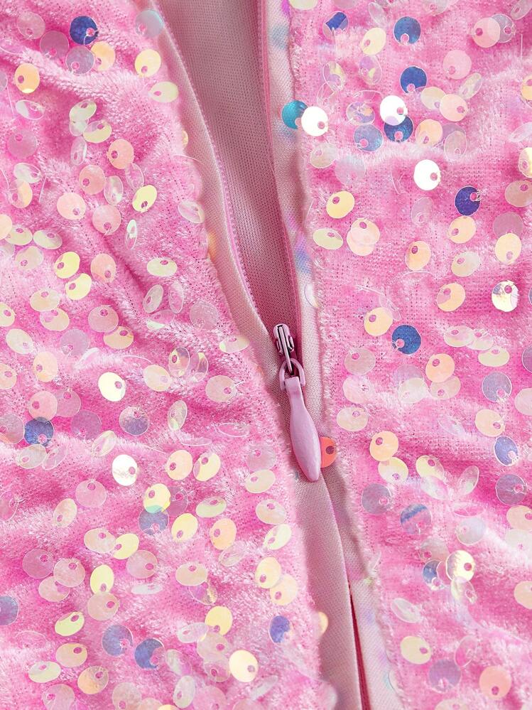 shein pink glitter dress SHEIN | Dresses | Shein Pink Sequin Dress Xl