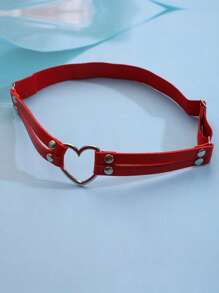 ROMWE 1pc Women Heart & Studded Decor Fashionable Harness Garter Belt For Decoration Street Valentines