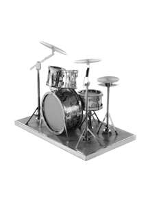 1pc Stainless Steel Decoration Craft, Modern Drum Design Decoration Object For Home - Silver - View 4