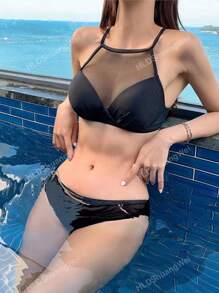 Bikini tulle a contrasto