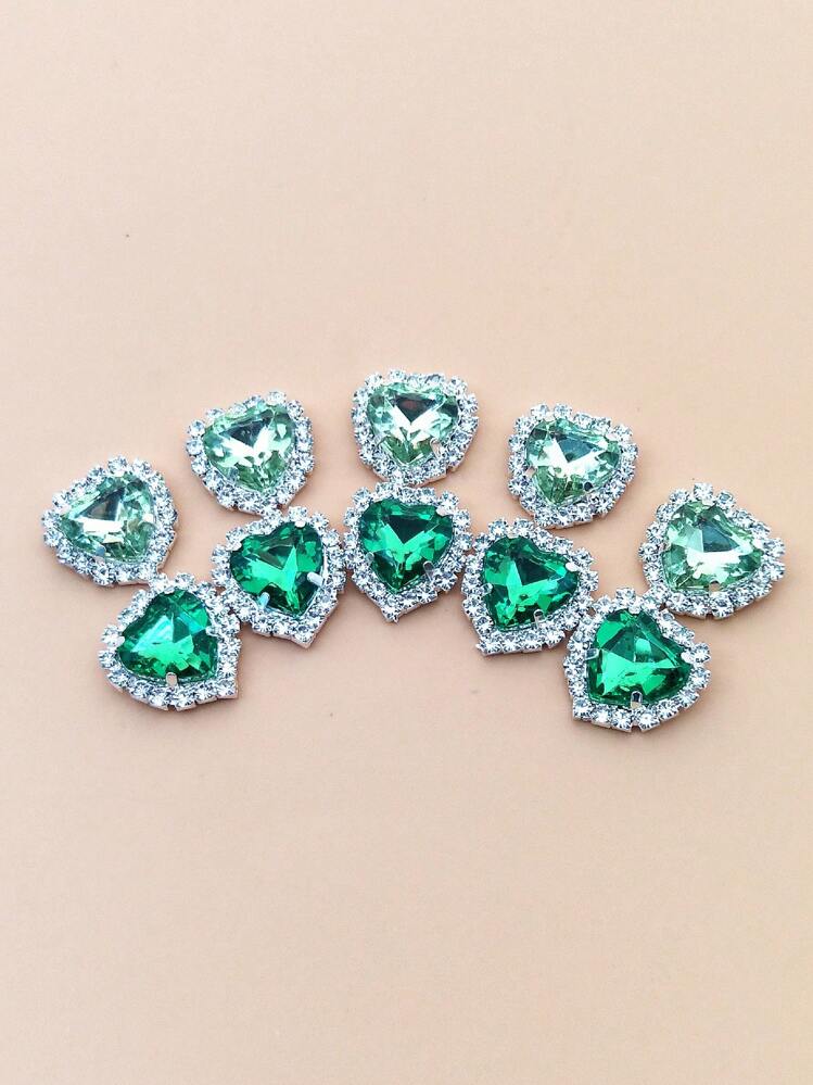 10 Piezas Accesorios Acrílicos De Fabricación De Joyas En Forma De Corazón Con Cadena De Garra Diy - Multicolor - Añade 1
