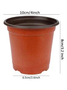 75pcs 10cm Soft Plastic Flower Pots, Dual-Color Succulent Plant Pots - Multicolor - View 2