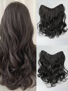 Extensión del pelo largo rizado sintético - Negro - Ver 1