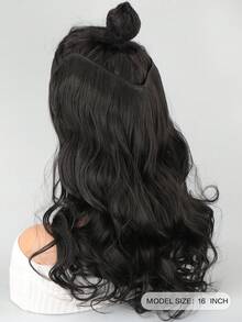 Extensión del pelo largo rizado sintético - Negro - Ver 2