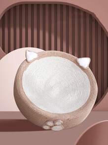 1pc Cartoon Ear Decor Cat Scratcher For Cat For Play - Brown - View 7