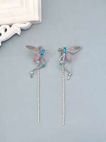 1 Quyến Rũ Hợp Kim Kẽm Bướm & Đá Tua Rua Trang Trí Kẹp Bông Tai Nữ Cho Trang Trí Hàng Ngày - Nhiều màu - Xem 4