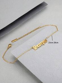 1 PC Kim Loại Thời Trang Scorpio Thư Trang Trí Vòng Chân Cho Phụ Nữ Cho Món Quà Sinh Nhật - Vàng - Xem 4