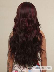 Long Curly Synthetic Wig With Bangs - Two-Tone - View 2