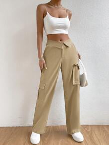 SHEIN Coolane Flap Pocket Side Cargo Pants