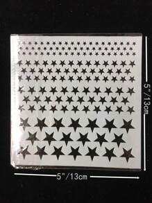 1 pieza Plantilla de pintura de plástico blanco en forma de pentágono de 5 pulgadas - Blanco - Ver 2