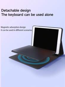 带键盘的保护壳兼容 iPad 7/8/9 Gen 10.2 英寸，兼容三星 Galaxy Tab S6 Lite 10.4，内置笔架 - 紫色 - 查看 5