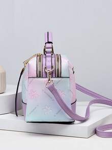 Túi xô nhỏ màu ombre họa tiết hoa - Nhiều màu - Xem 4