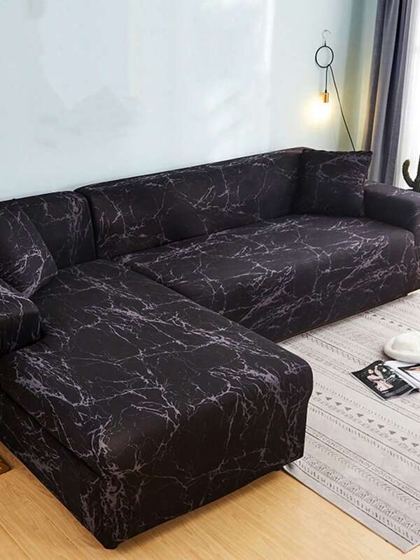 1 Stück Stretch Sofa Schonbezug Marmor Muster, Sofa Modern Marmor Muster, für