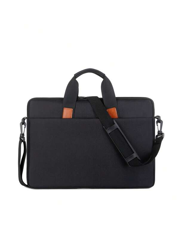 1pc Solid Color Document Bag With Shoulder Strap, Minimalist Portable Storage Bag For Office, Laptop, File Storage